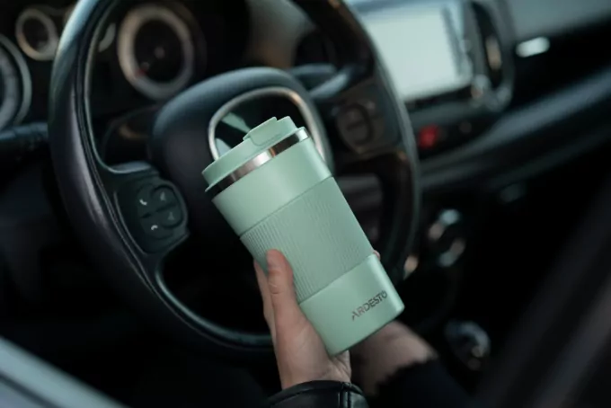 Ardesto Travel mug Urban, 500ml, stainless steel, green