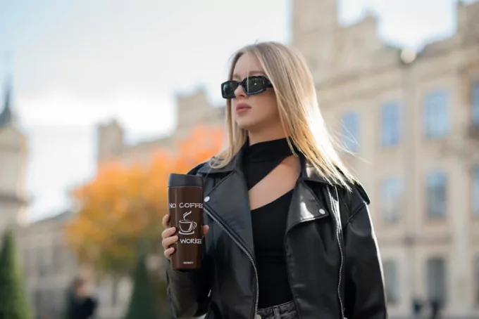 Термокухоль ARDESTO Coffee Time, 450мл, нержавіюча сталь, коричневий