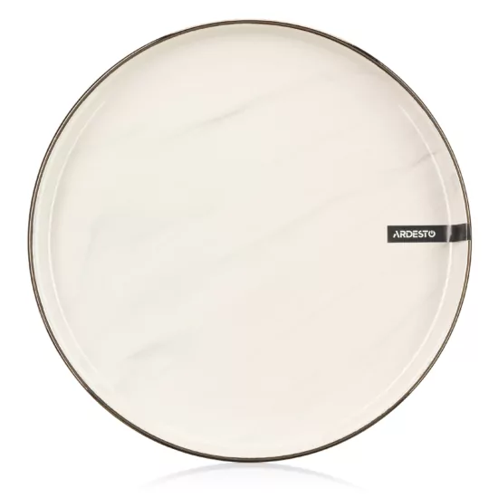 Ardesto Dinner plate Marmo, 27cm, ceramics, beige