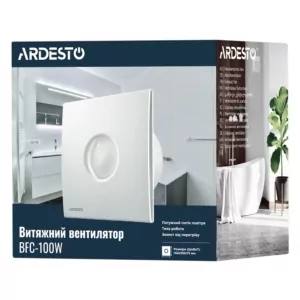 Bathroom Exhaust Fan Ardesto 15 W, 70 m3/h, 2400 rpm, 30 dB, white