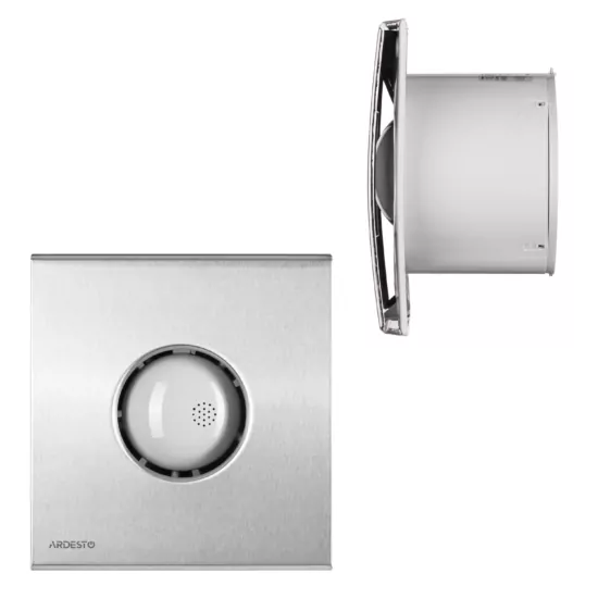 Витяжний вентилятор ARDESTO 25 Вт, 210 м3/г, 1650 об./хв., 35 дБ, сріблястий