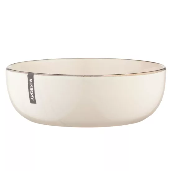Тарілка супова ARDESTO Marmo, 19см, кераміка, бежевий