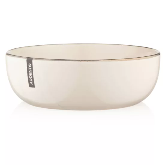 Тарілка супова ARDESTO Marmo, 19см, кераміка, бежевий