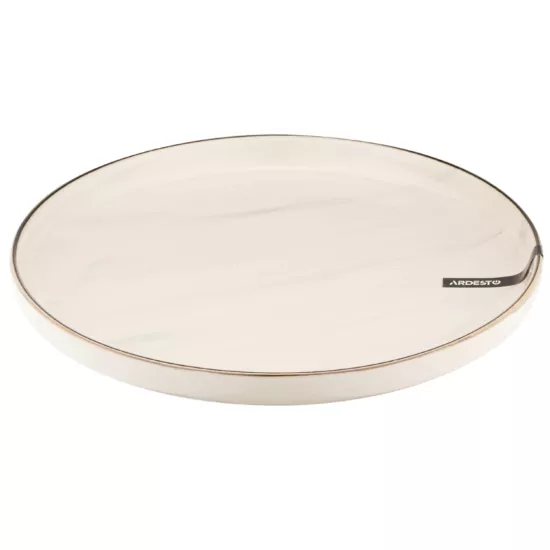 Ardesto Dinner plate Marmo, 27cm, ceramics, beige