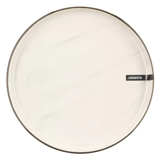 Ardesto Dinner plate Marmo, 27cm, ceramics, beige