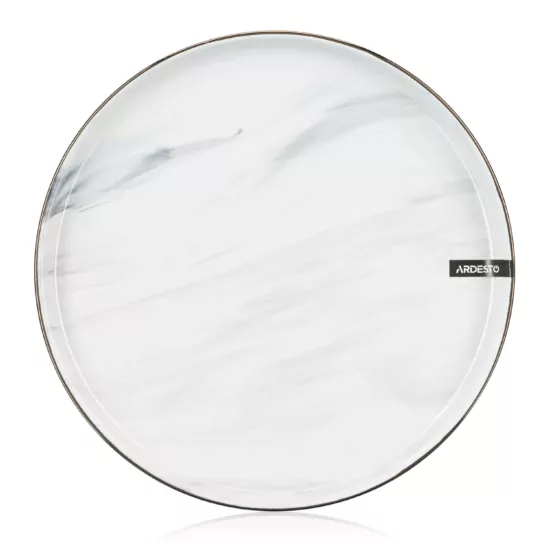 Dinner plate ARDESTO Marmo, 27cm, ceramics, white
