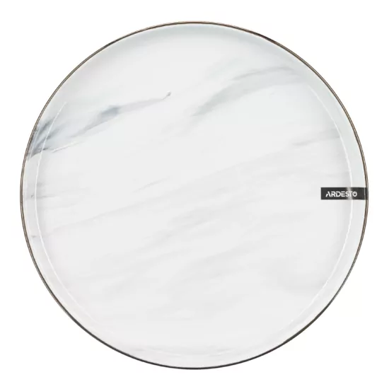 Dinner plate ARDESTO Marmo, 27cm, ceramics, white