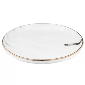 Тарілка десертна Ardesto Marmo, 19см, кераміка, білий