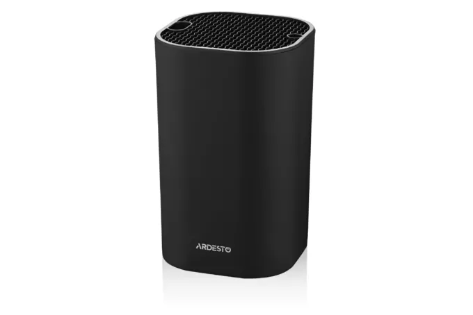 Колода для ножів Ardesto Gemini, 23см, пластик, чорний