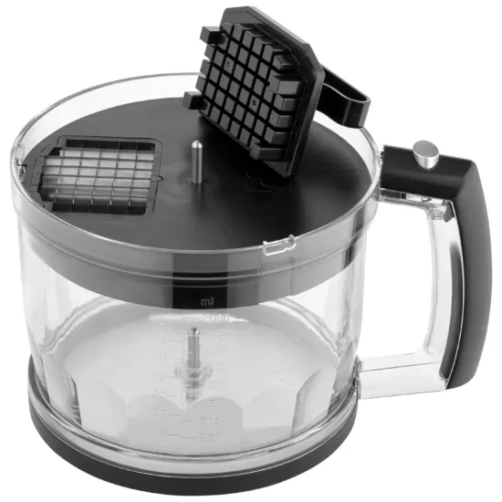 Блендер Ardesto погружной 1000Вт, 7в1, чаша-2000мл, насадка для нарезания кубиками, черно-серебристый