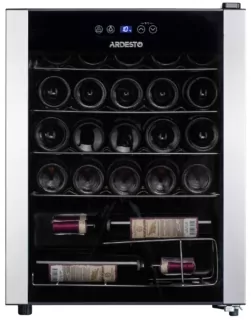 Холодильник ARDESTO для вина, 64.2×48х44, мороз.отд.-66л, зон — 1, бут-24, ST, диспл внутр., черный