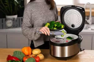 Ardesto multicooker, 860W, bowl-5l, electronic control, recipes book, iron/plastic, silver-black