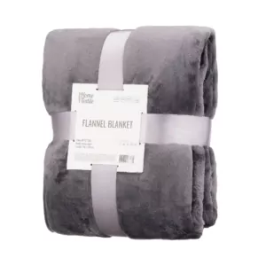 Плед Ardesto Flannel, 200×220см, 100% полиэстер, темно-серый
