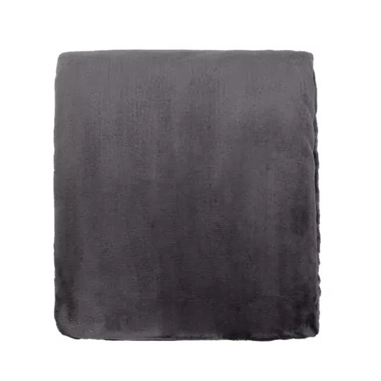Плед Ardesto Flannel, 200×220см, 100% полиэстер, темно-серый