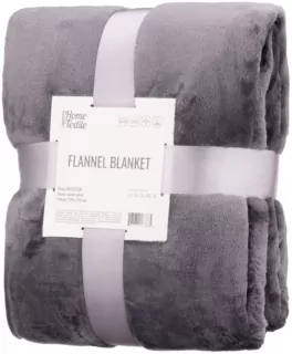 Плед Ardesto Flannel, 200×220см, 100% полиэстер, темно-серый