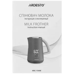 ARDESTO Milk frother&heater 500W, tank capacity-500ml, LED-display, black