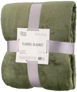 Плед Ardesto Flannel, 200×220см, 100% полиэстер, зеленый