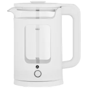 Ardesto Electric Kettle 1.5L, glass+plastic, white