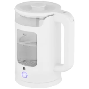 Ardesto Electric Kettle 1.5L, glass+plastic, white