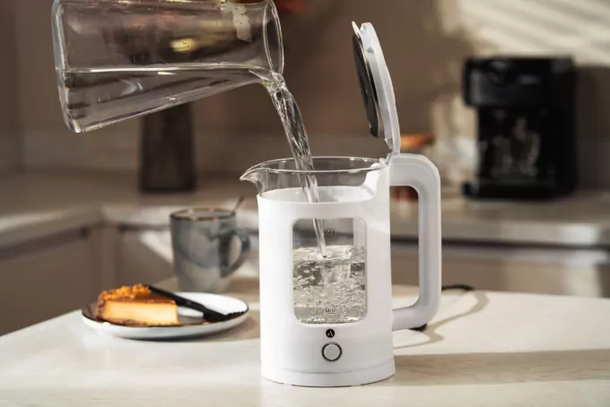 Ardesto Electric Kettle 1.5L, glass+plastic, white