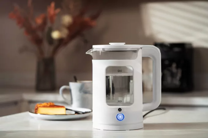 Ardesto Electric Kettle 1.5L, glass+plastic, white