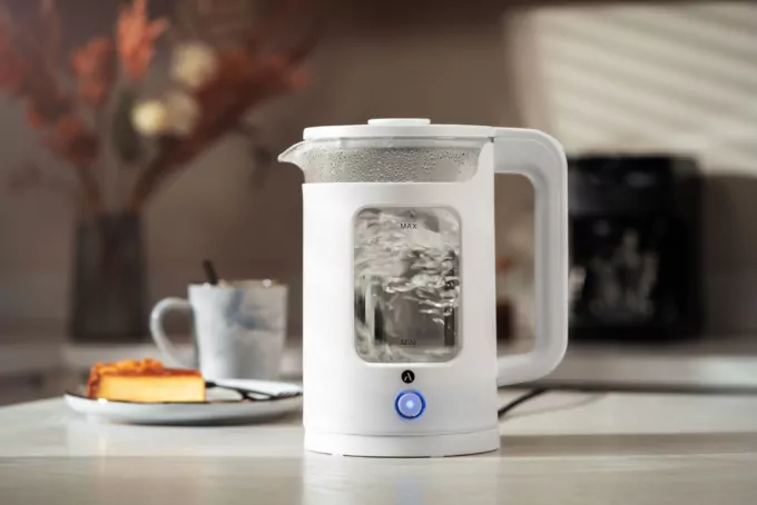 Ardesto Electric Kettle 1.5L, glass+plastic, white