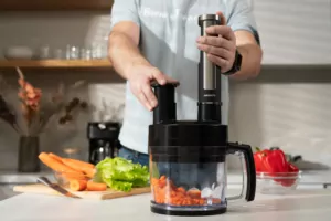 Блендер Ardesto погружной 1000Вт, 7в1, чаша-2000мл, насадка для нарезания кубиками, черно-серебристый