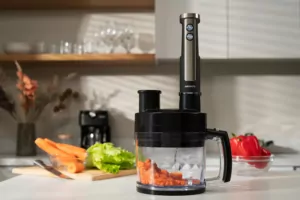 Блендер Ardesto погружной 1000Вт, 7в1, чаша-2000мл, насадка для нарезания кубиками, черно-серебристый