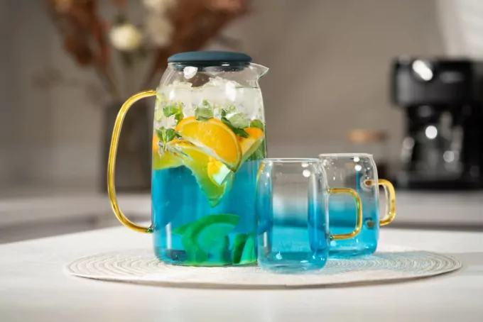 Набор чашек с ручками ARDESTO Blue Atlantic, 300 мл AR2630BA