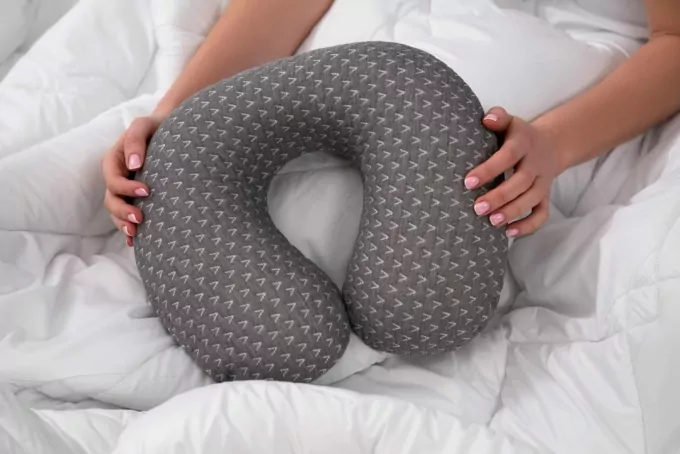 Neck pillow ARDESTO Sleepwell Travel 34х29х10cm, aircell memory foam, grey