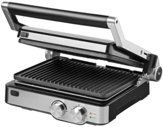 Ardesto grill clamping GK-2000M, 2000W, temp. regimes-6, removable plates, 180° opening, metal, silver