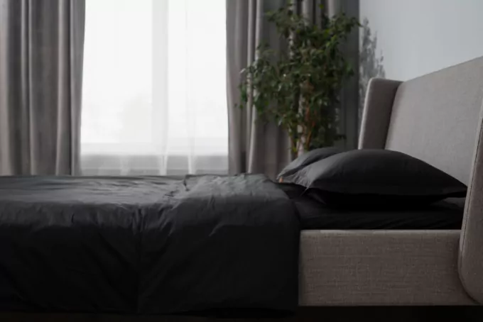 Ardesto Fitted Sheet Mix&Match Premium, 160×200+30cm, 100% cotton, sateen, black