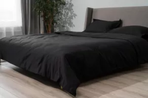 Ardesto Fitted Sheet Mix&Match Premium, 160×200+30cm, 100% cotton, sateen, black