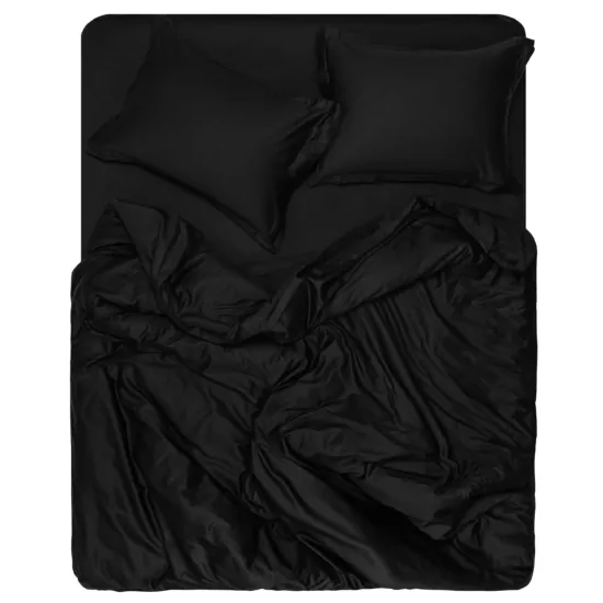 Ardesto Fitted Sheet Mix&Match Premium, 160×200+30cm, 100% cotton, sateen, black
