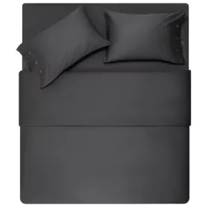 Простирадло на резинці Ardesto Mix&Match Premium, 180×200+30см, 100% бавовна, сатин, сірий