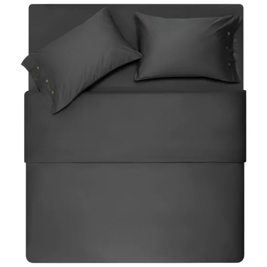 Простирадло на резинці Ardesto Mix&Match Premium, 180×200+30см, 100% бавовна, сатин, сірий