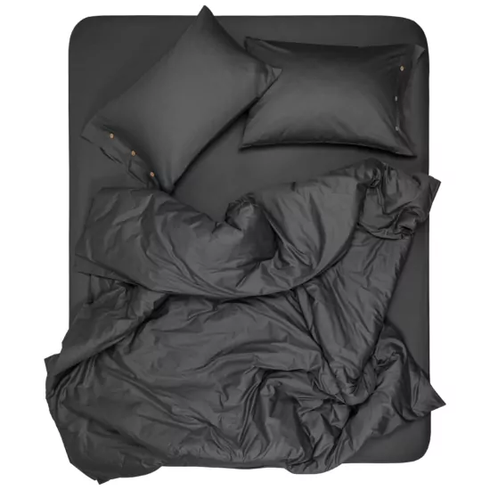 Простирадло на резинці Ardesto Mix&Match Premium, 180×200+30см, 100% бавовна, сатин, сірий