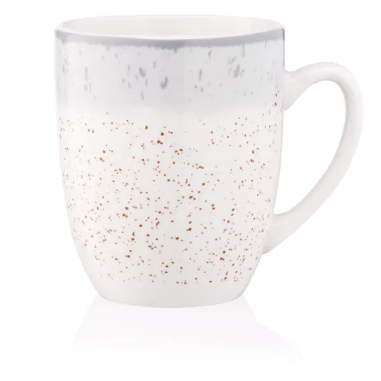 Mug ARDESTO Siena, 360ml, porcelain, white-gray