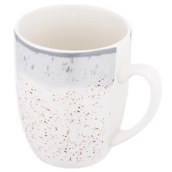 Mug ARDESTO Siena, 360ml, porcelain, white-gray