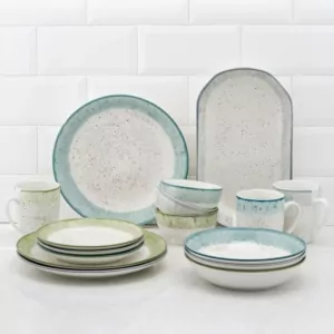 Чашка Ardesto Siena, 360мл, фарфор, бело-зеленый