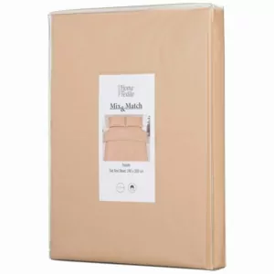 Простынь Ardesto Mix&Match, 240×260см, 100% хлопок, сатин, бежевый