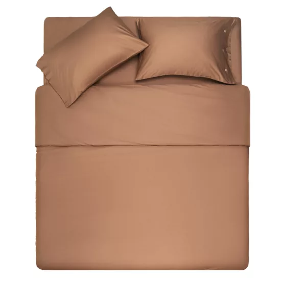 Fitted sheet ARDESTO Mix&Match 160×200+30cm, 100% cotton, sateen, brown
