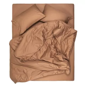 Простирадло на резинці Ardesto Mix&Match, 180×200+30см, 100% бавовна, сатин, коричневий