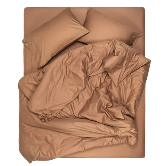 Простирадло на резинці Ardesto Mix&Match, 180×200+30см, 100% бавовна, сатин, коричневий