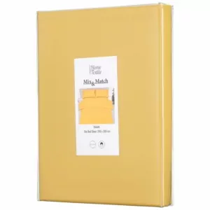 Простирадло Ardesto Mix&Match, 240×260см, 100% бавовна, сатин, жовтий