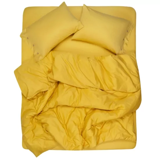 Простирадло Ardesto Mix&Match, 240×260см, 100% бавовна, сатин, жовтий