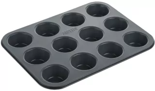 Форма для випікання мафінів Ardesto Tasty baking, 35х26.5х3см, 12шт, вуглецева сталь, сіро-блакитний