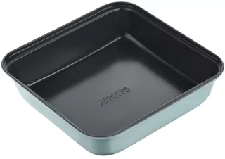 Форма для випікання Ardesto Tasty baking, 23.2х22х5см, вуглецева сталь, квадратна, сіро-блакитний
