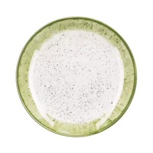 Тарелка десертная Ardesto Siena, 19см,  фарфор, бело-зеленый