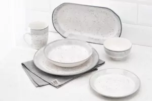 Ardesto Dinner plate Siena, 27cm, porcelain, white